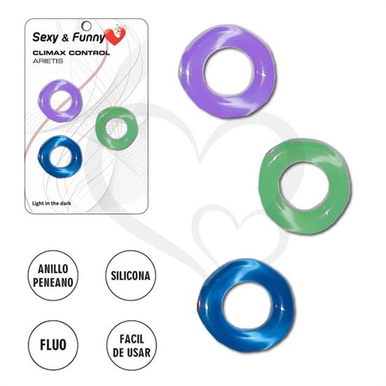 Kit de 3 anillos para retrasar la eyaculacion